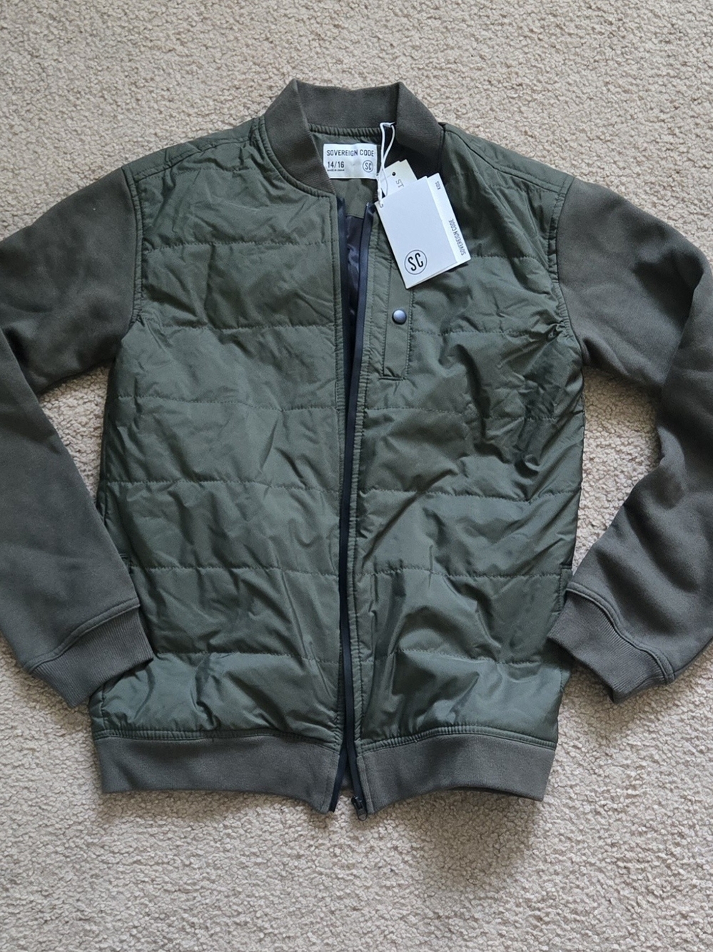 Sovereign Code Olive Green Bomber Jacket
